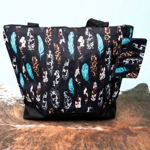 Western print tote